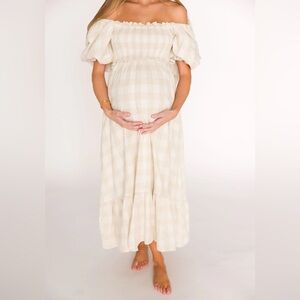 Elegant Cream Maxi Dress